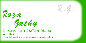 roza gathy business card